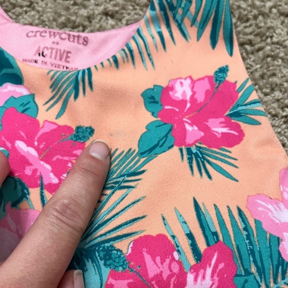 J. Crew Crewcuts Aloha Active Tank Sz M Girls - Picture 4 of 7
